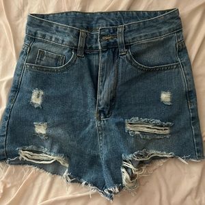 High Waisted Denim Shorts